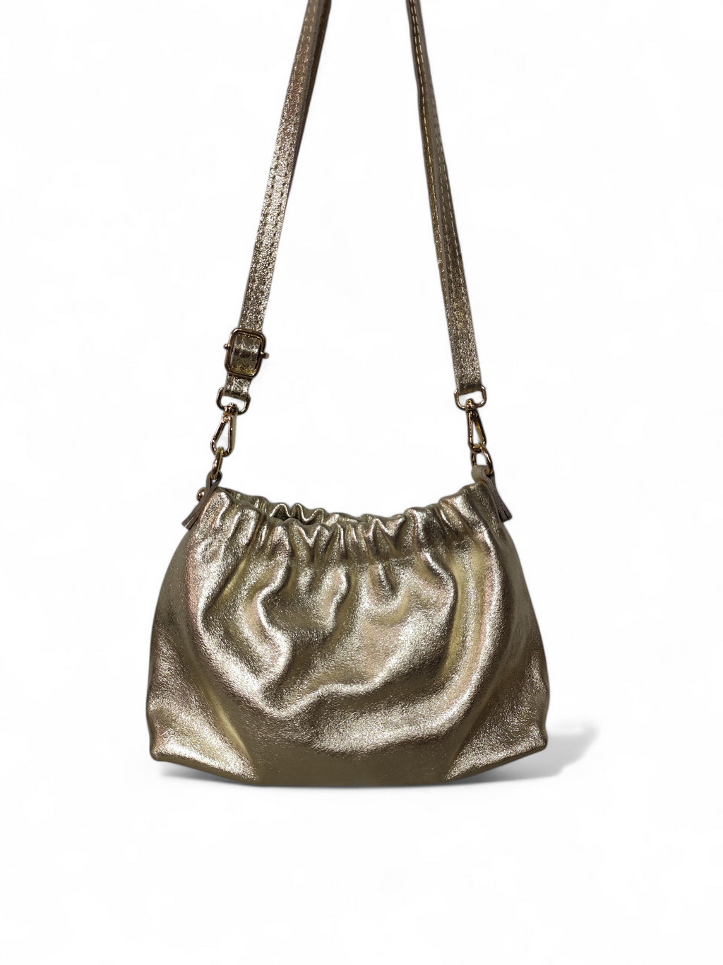 pochette cuir irisé bandoulière femme