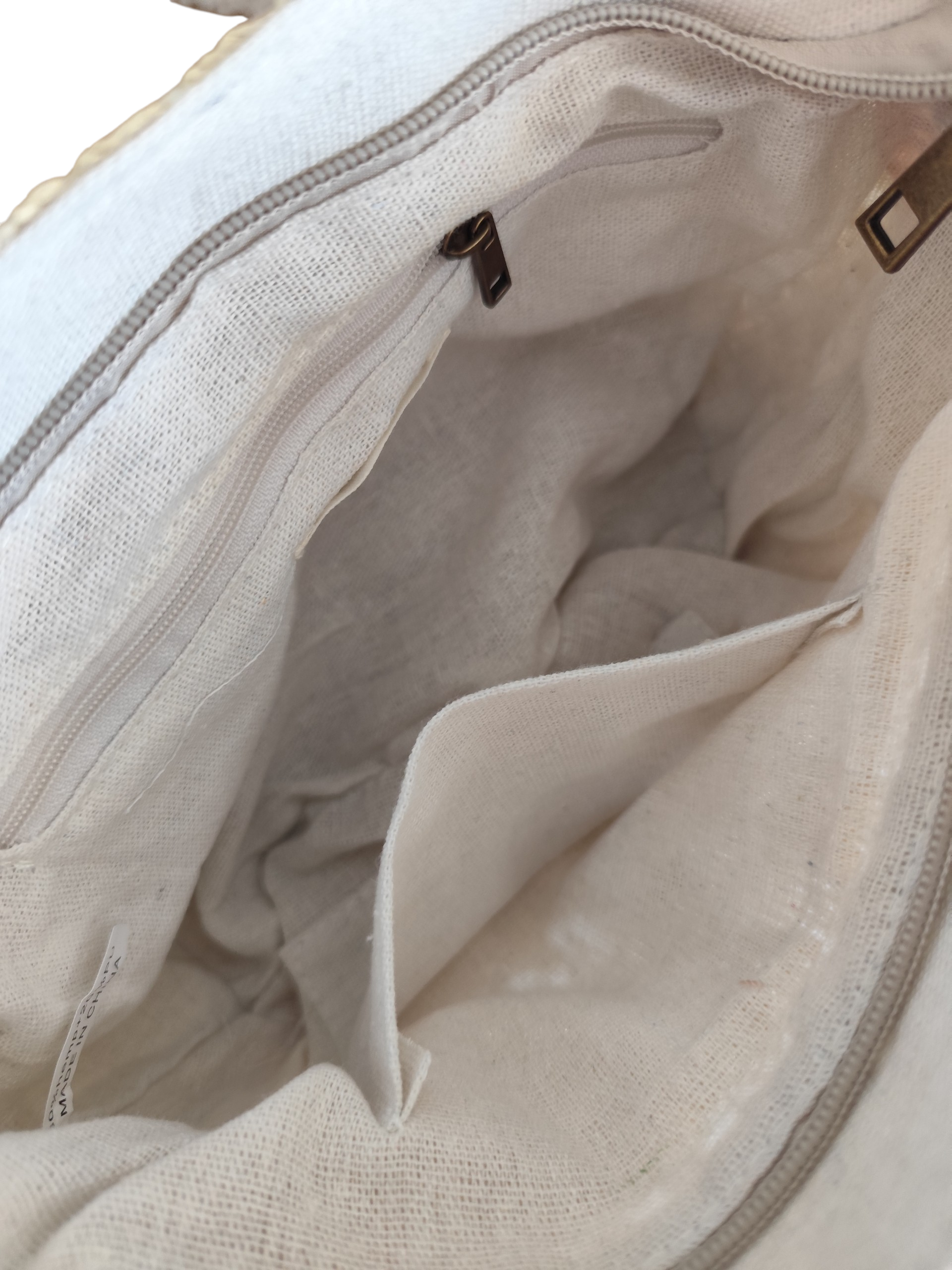 Sac bandoulière Minorque en raphia écru
