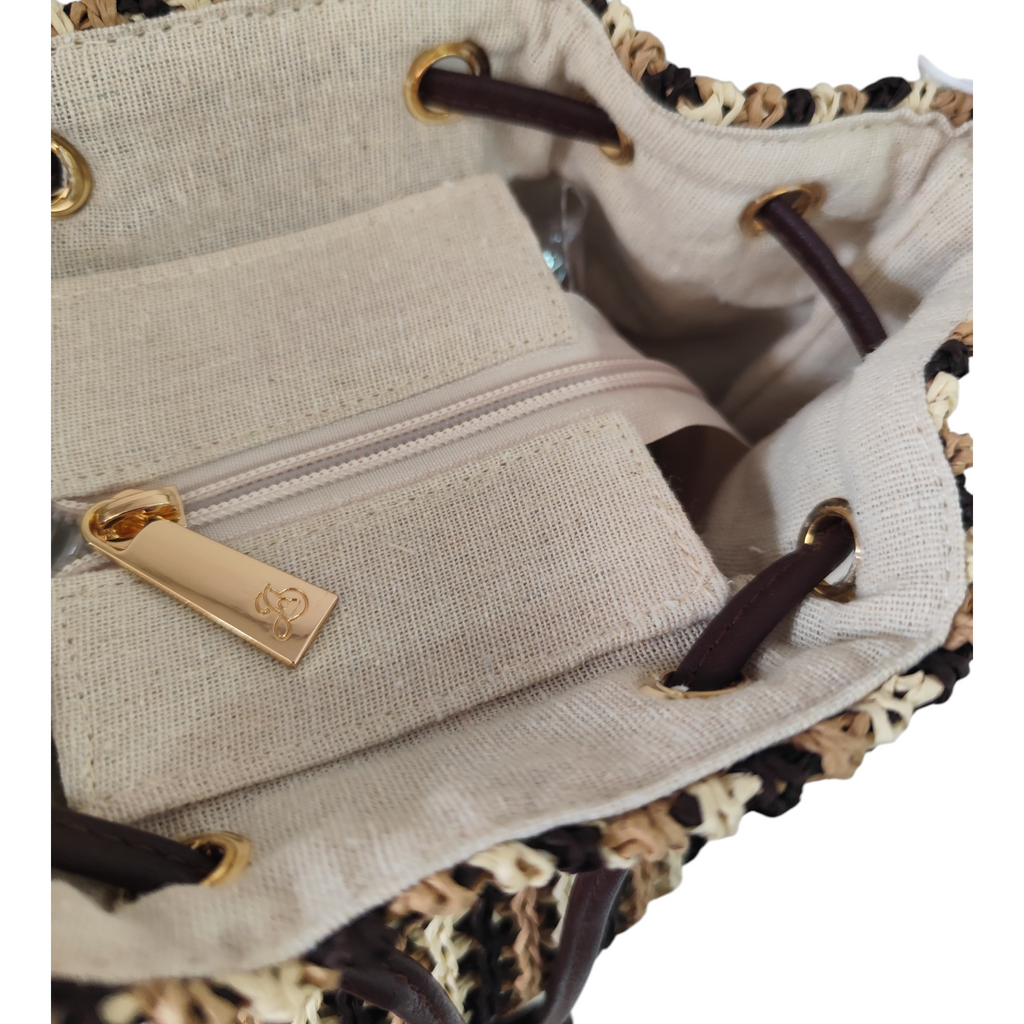 Sac seau paille femme Barcelona