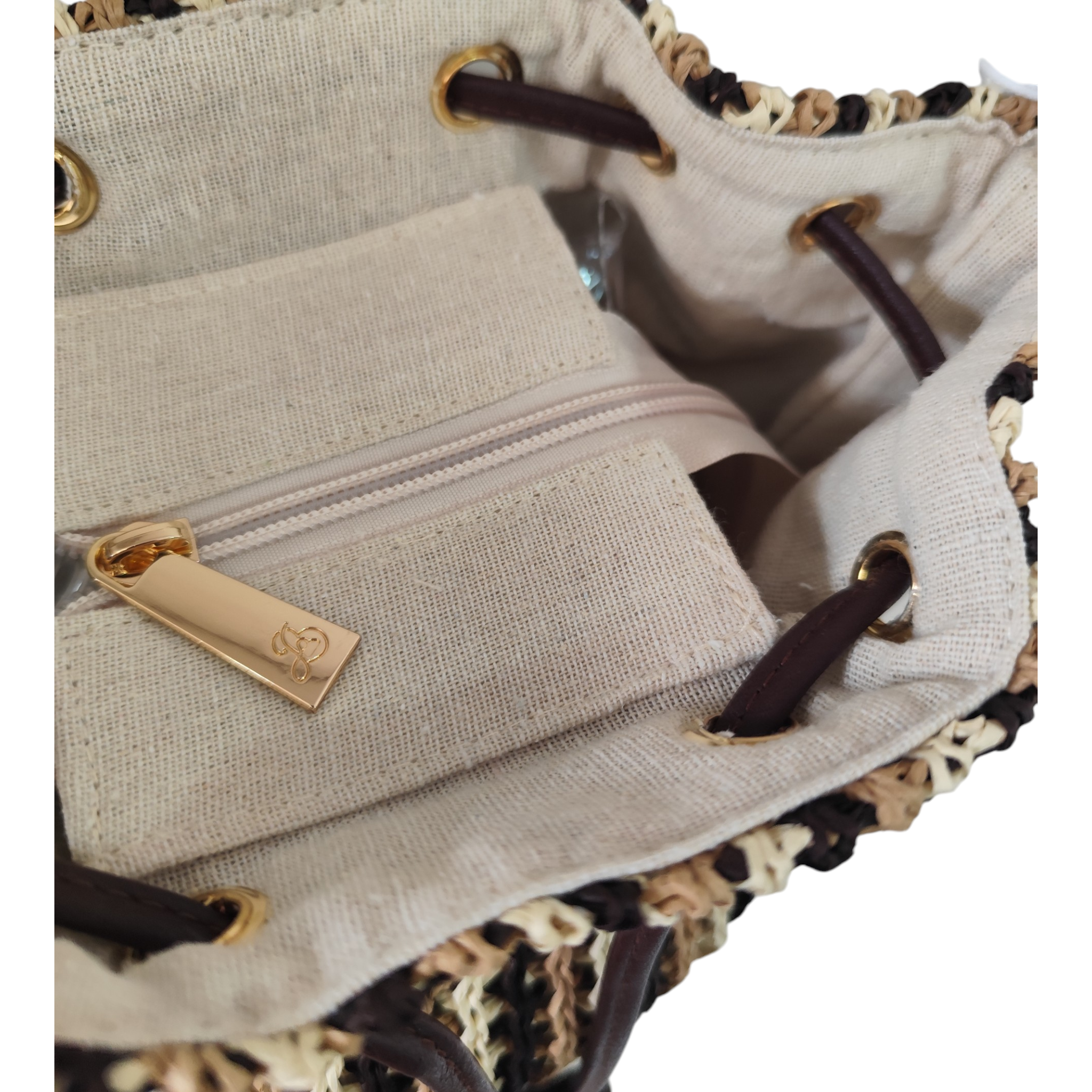 Sac seau paille femme Barcelona