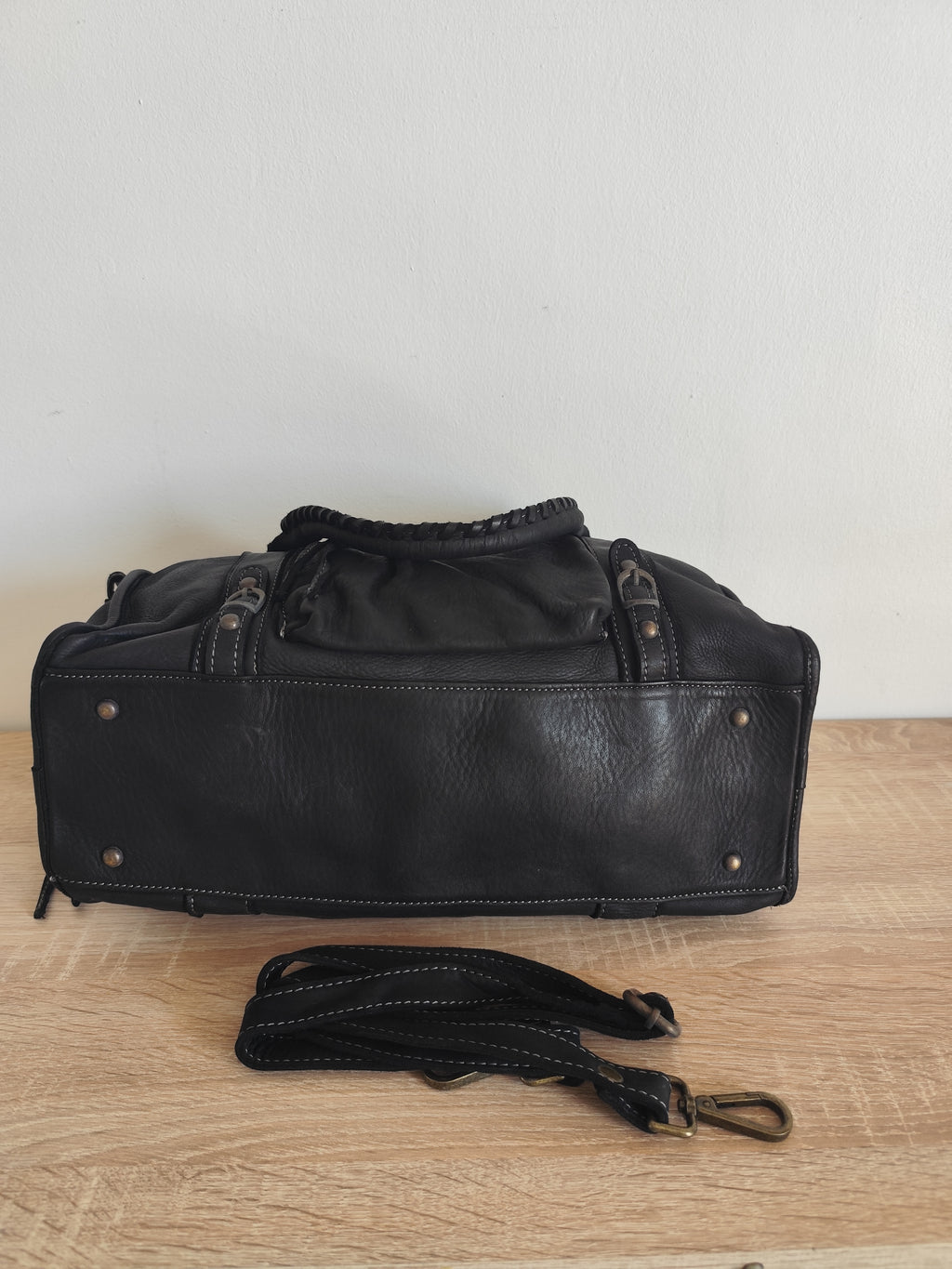 Sac à main femme en cuir vintage camel – Grand sac cabas en cuir véritable – Sac bandoulière rétro – Style bohème chic