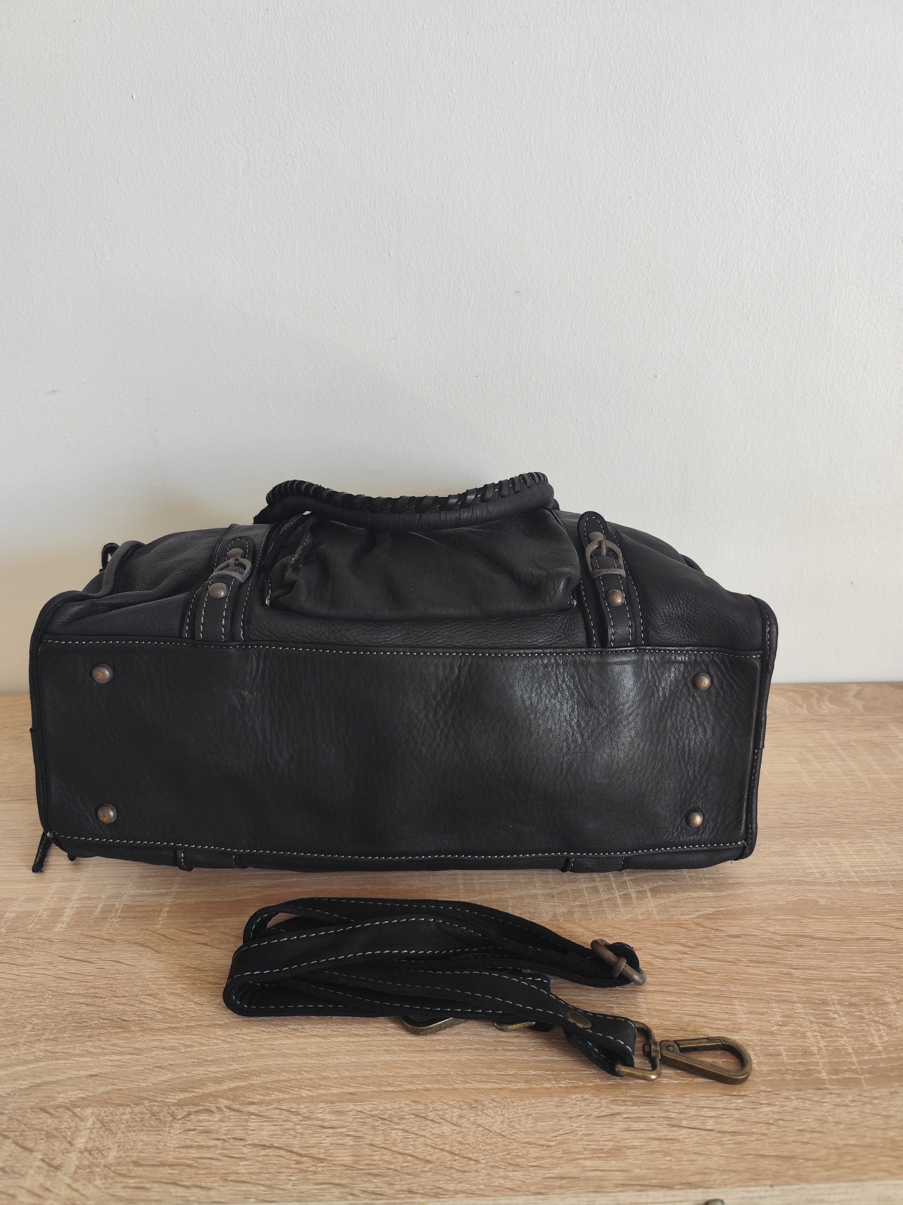 Sac à main femme en cuir vintage camel – Grand sac cabas en cuir véritable – Sac bandoulière rétro – Style bohème chic