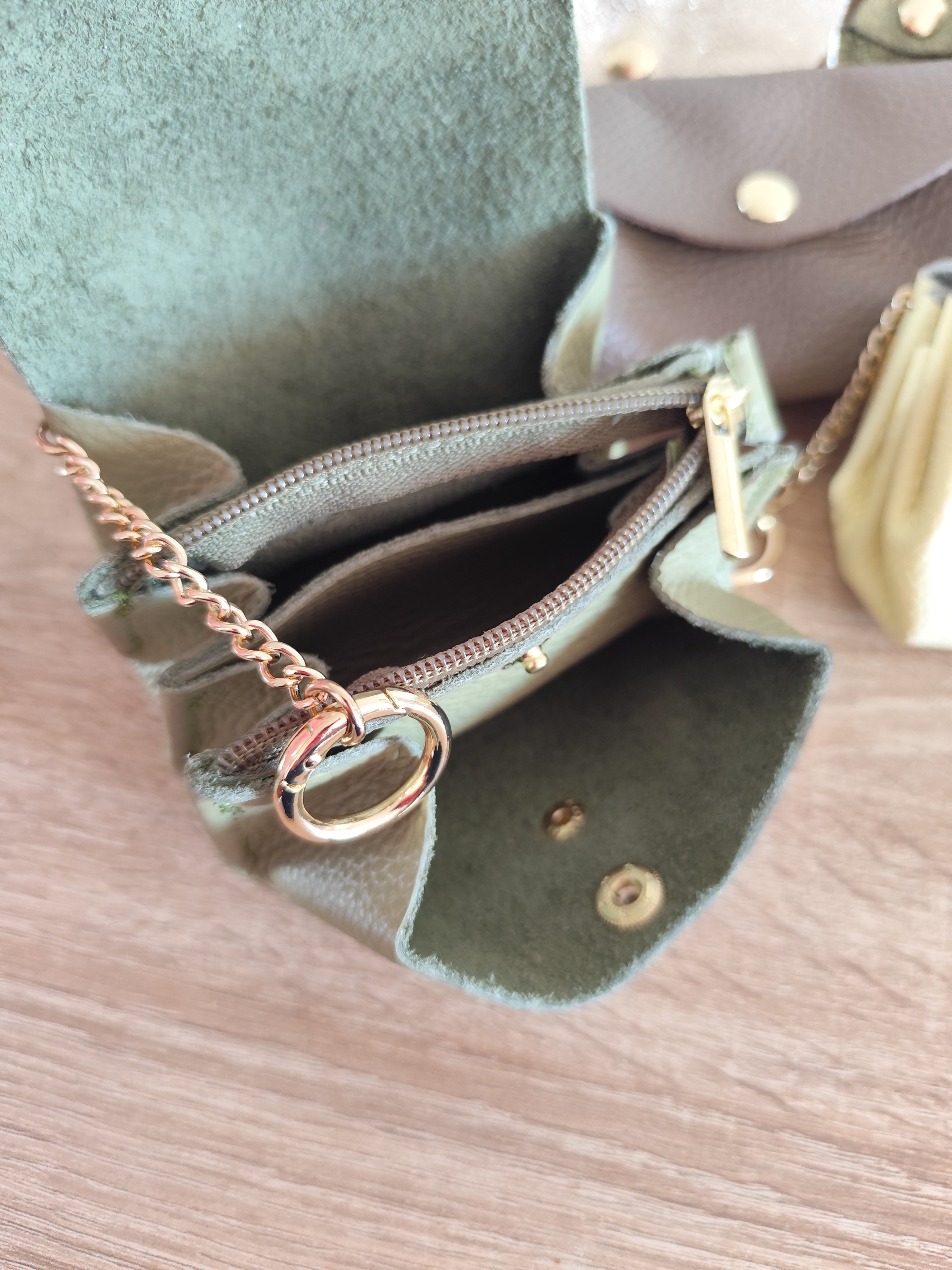 Porte-monnaie Taormina en cuir – Porte-cartes zippé avec porte-clés