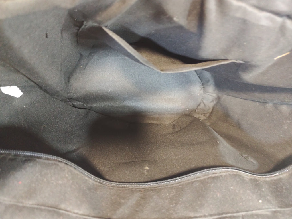 Panier femme en paille et toile noire – Détails coquillages Mykonos