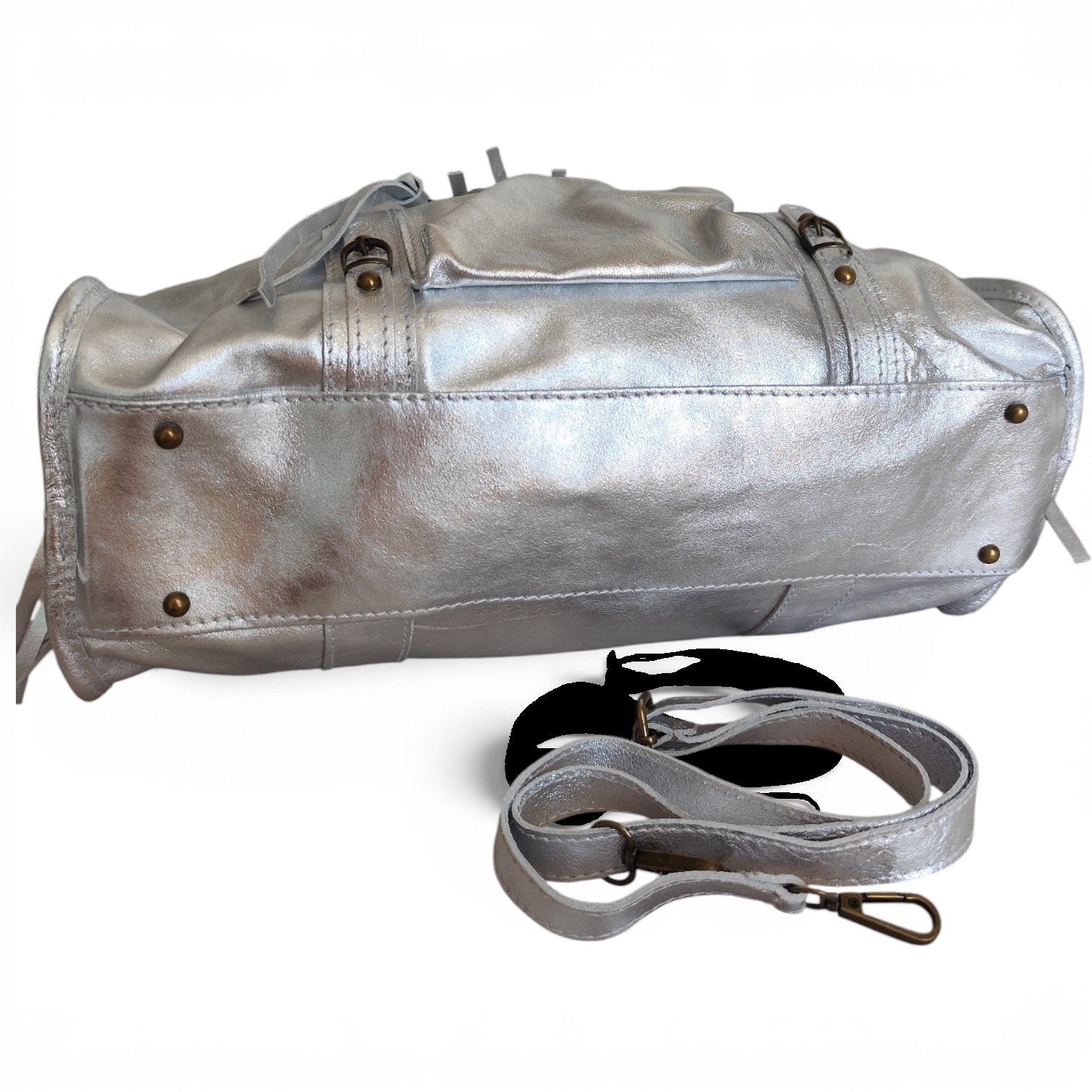 Sac de cours Ravenne en cuir 100 % italien – Grand sac A4 femme avec bandoulière – 44 × 30 × 15 cm