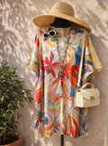 Tunique robe femme fluide toucher soie – Tahiti
