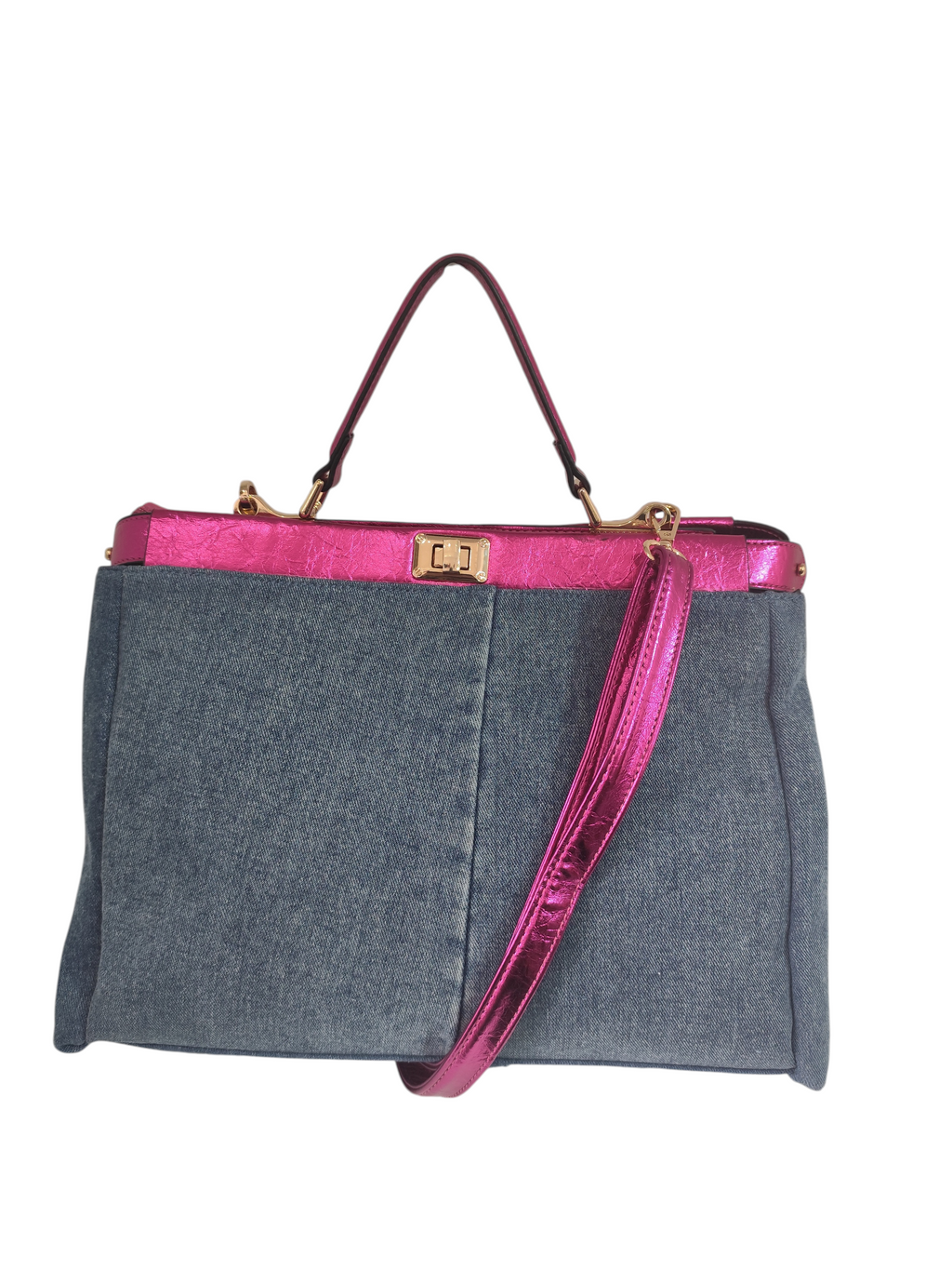 sac jeans et cuir femme