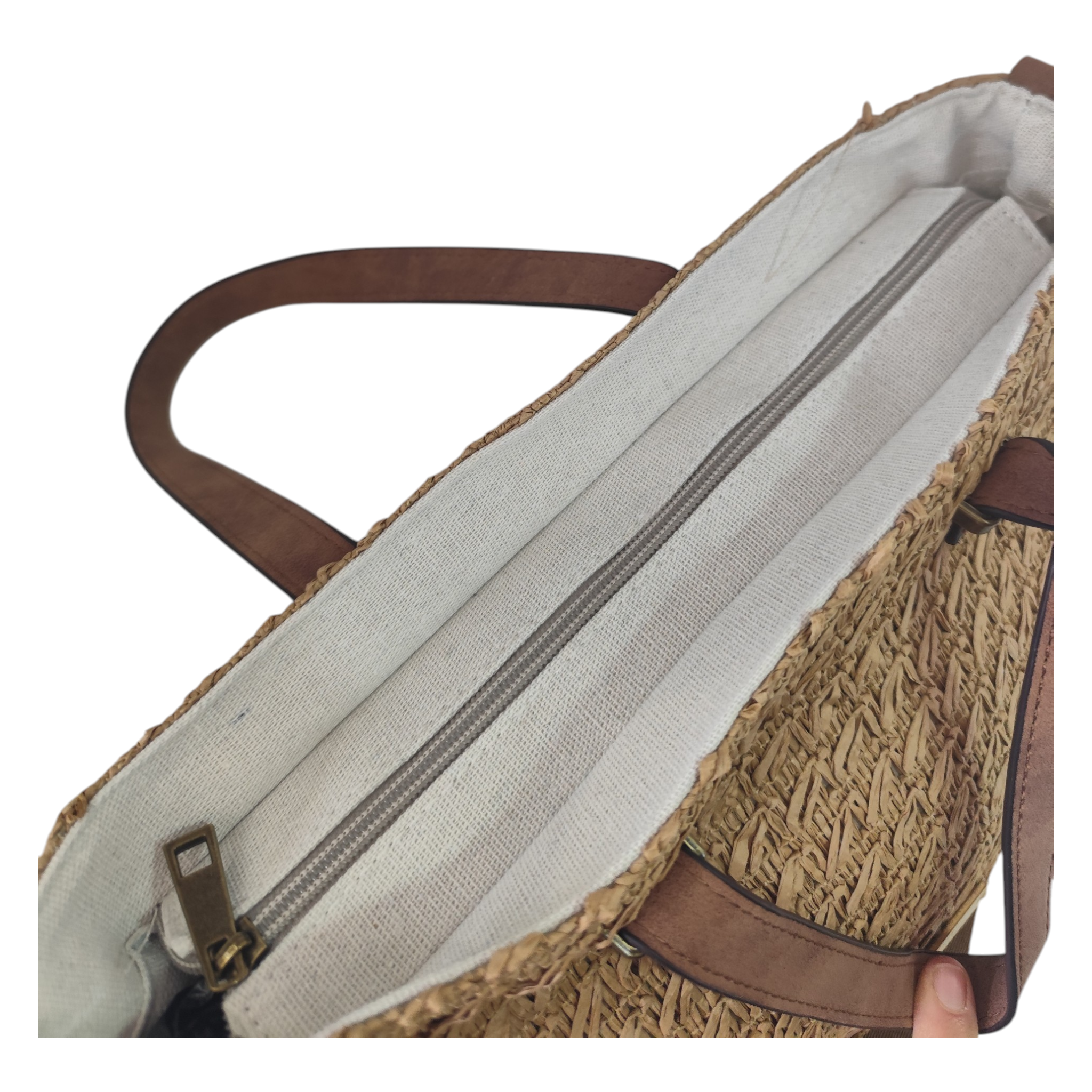 Sac cabas paille Biarritz bandoulière