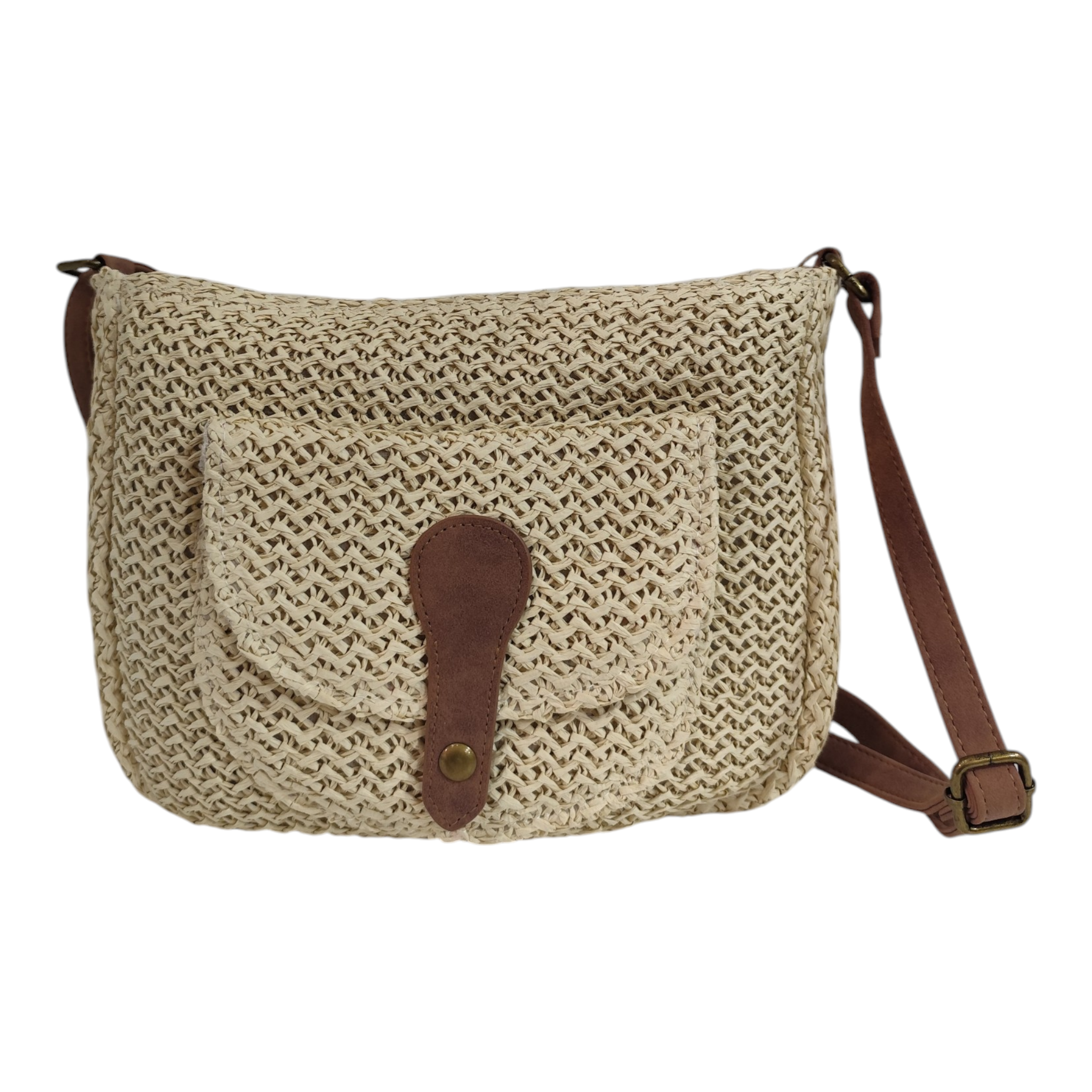 sac bandoulière paille Malibu plage été 