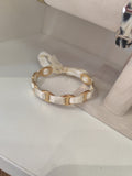 Bracelet Altea – Bracelet ruban satiné à maillons dorés ajustable