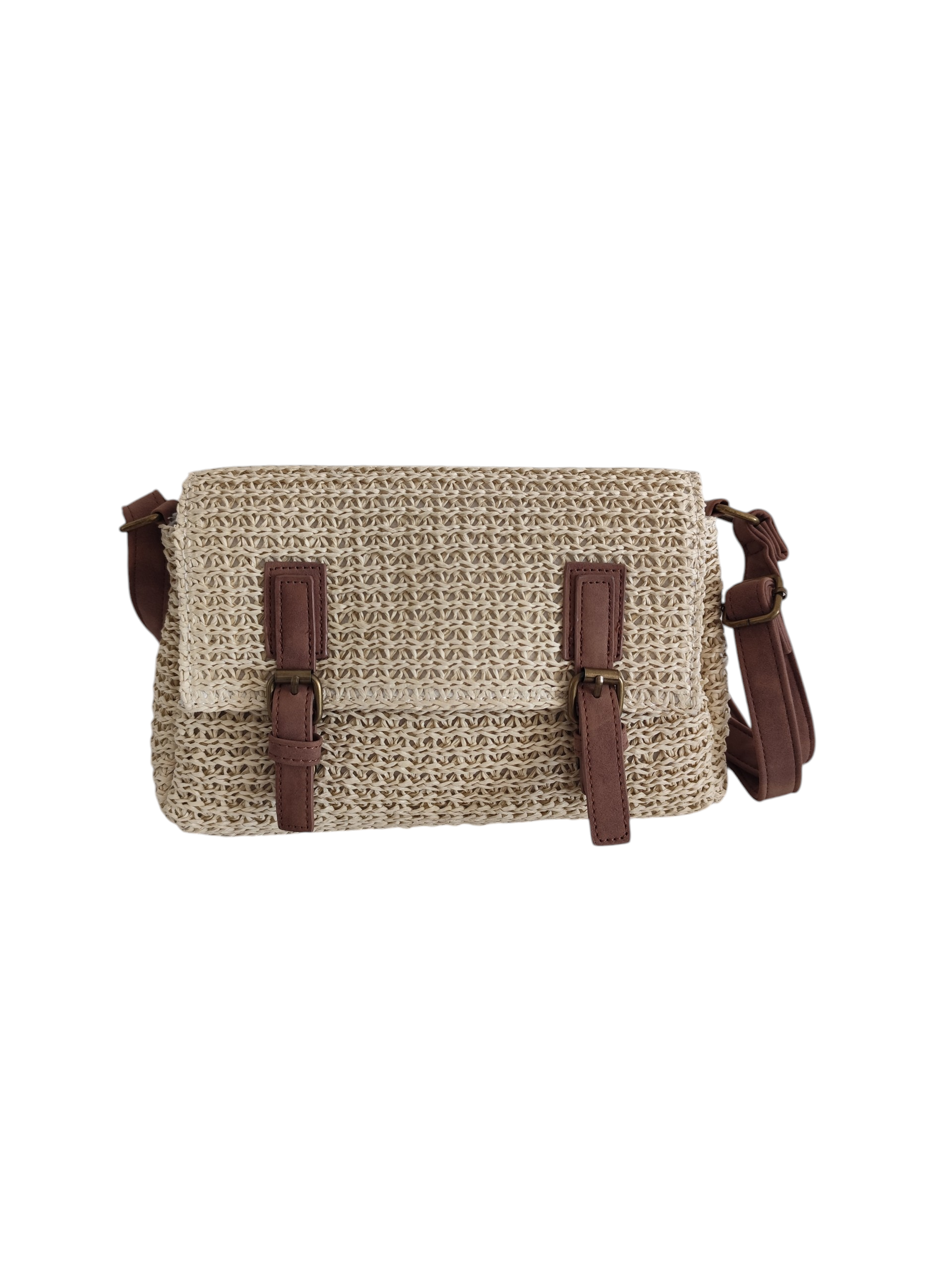 Sac Sorrente – Sac bandoulière tressé beige