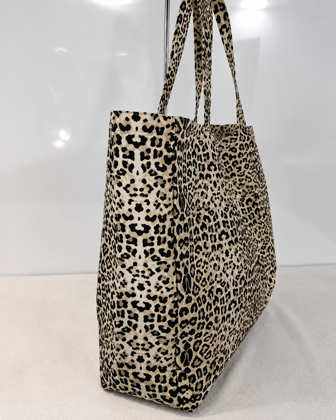 Tote bag léopard Zanzibar – Sac cabas coton femme