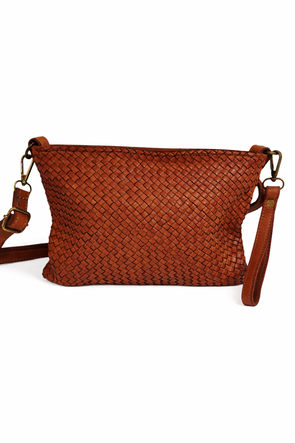 Sac Pochette cuir tressé vintage femme – cuir de vachette italien