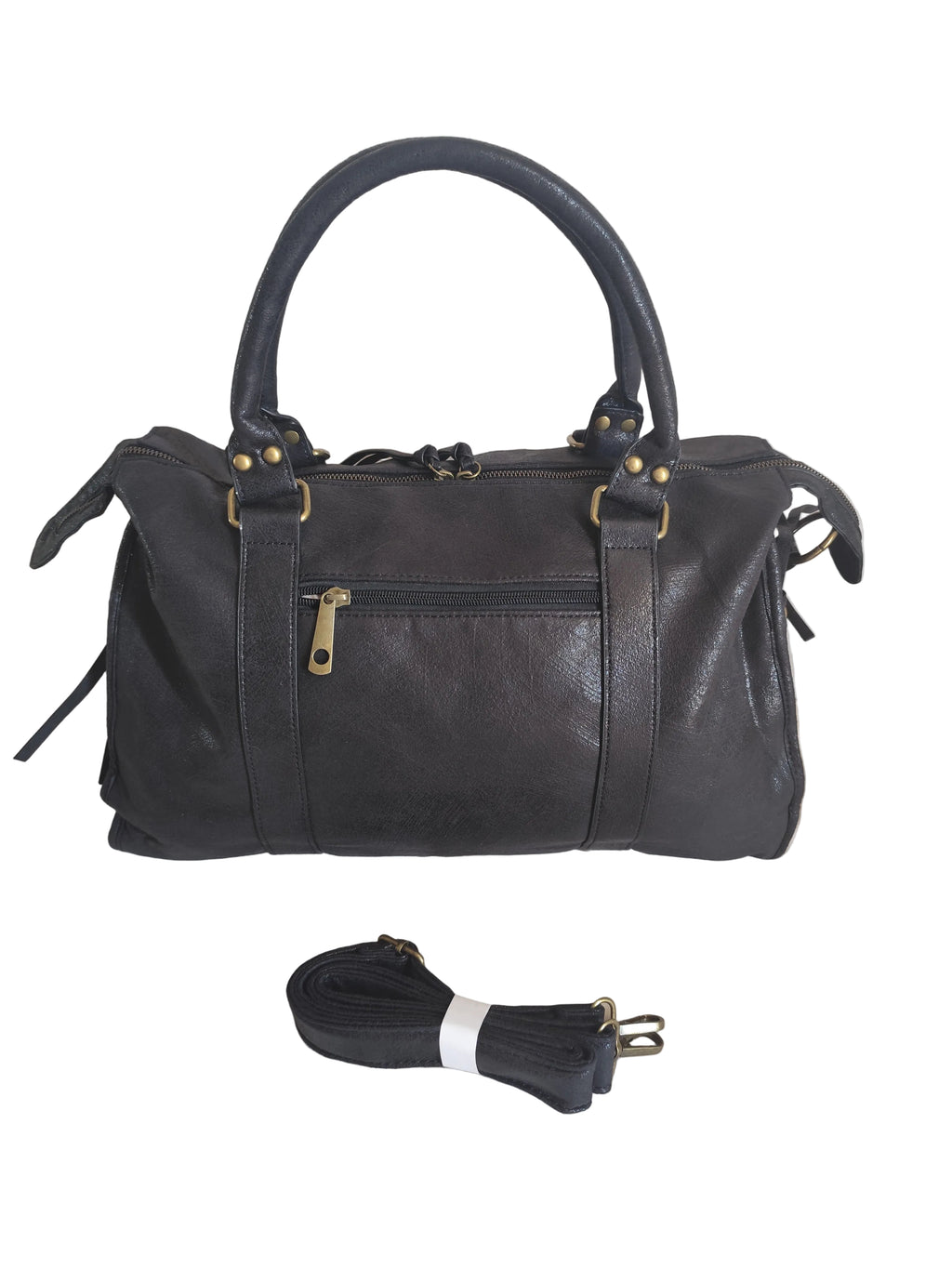 Sac de cours et de week-end Cortina noir avec bandoulière amovible, grande capacité 42 × 30 × 14 cm.