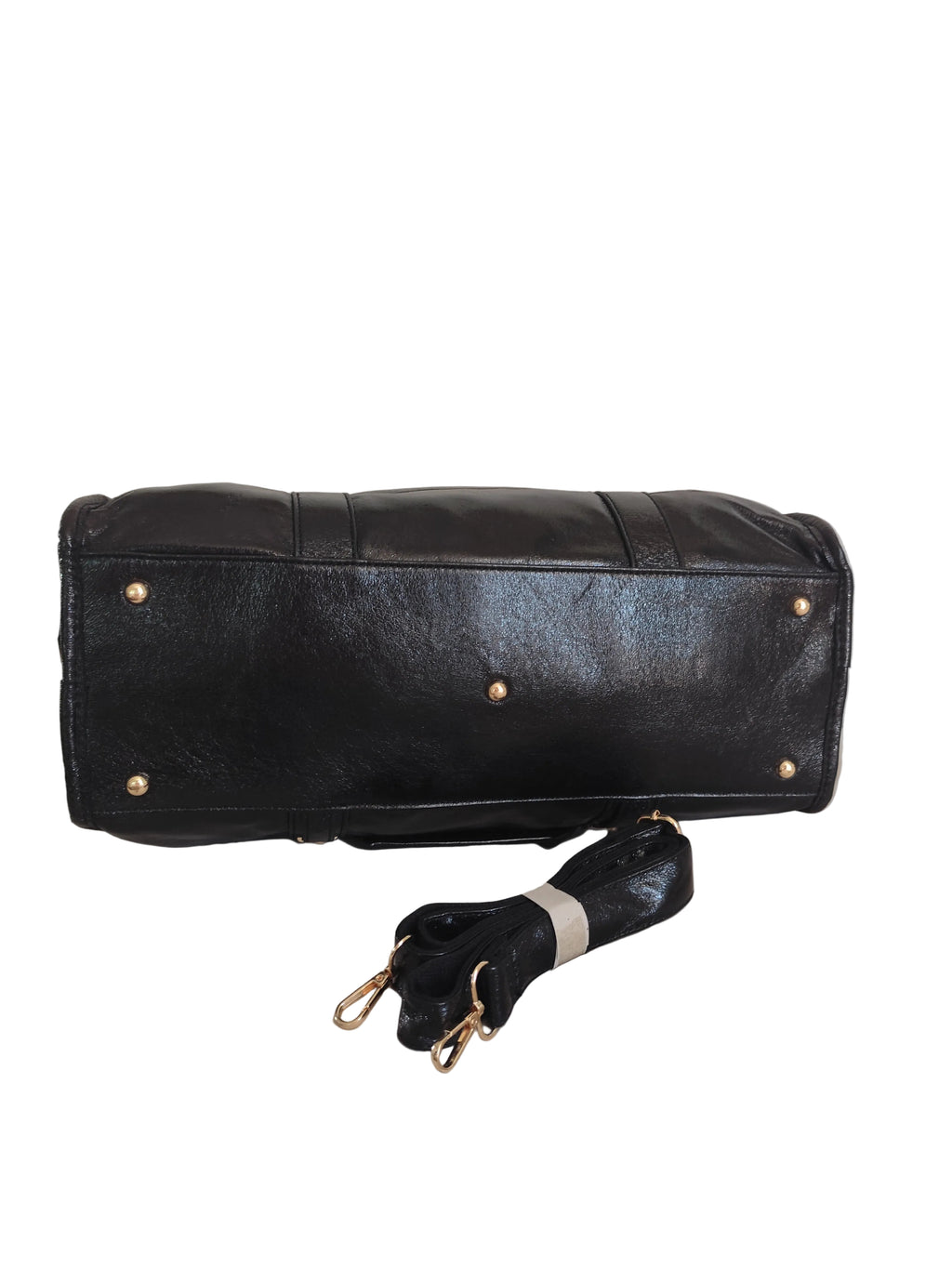 Sac de cours MILANO noir en cuir PU femme grand format avec bandoulière sac week-end 