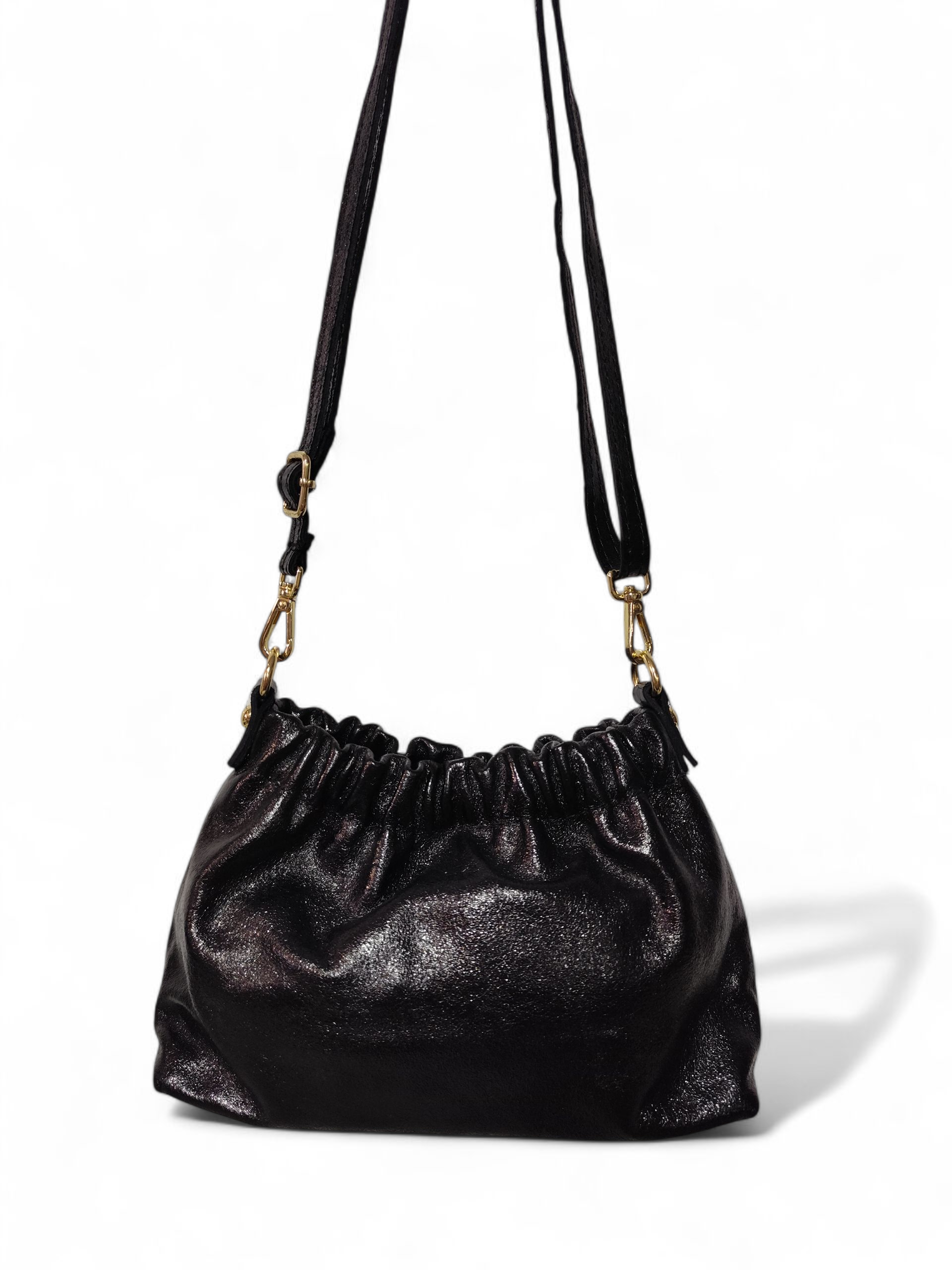 pochette cuir irisé bandoulière femme