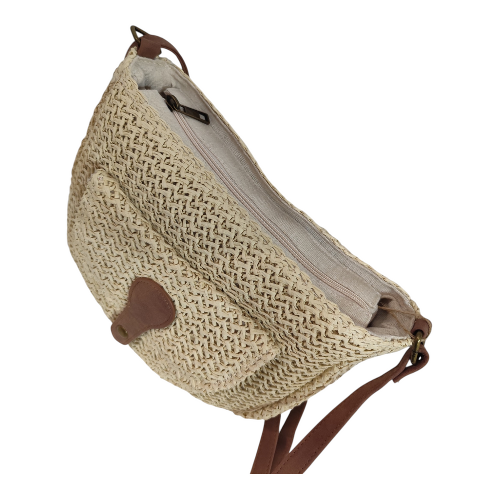 sac bandoulière paille Malibu plage été 