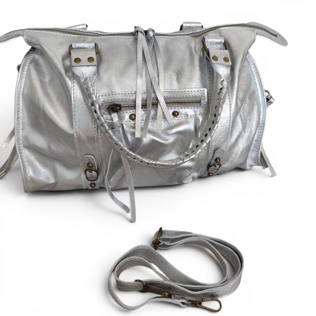 Sac de cours Ravenne en cuir 100 % italien – Grand sac A4 femme avec bandoulière – 44 × 30 × 15 cm