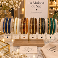 Bracelets joncs dorés et colorés Ostuni, six coloris femme
