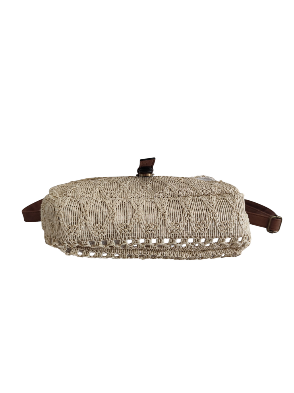 Sac bandoulière Minorque en raphia écru