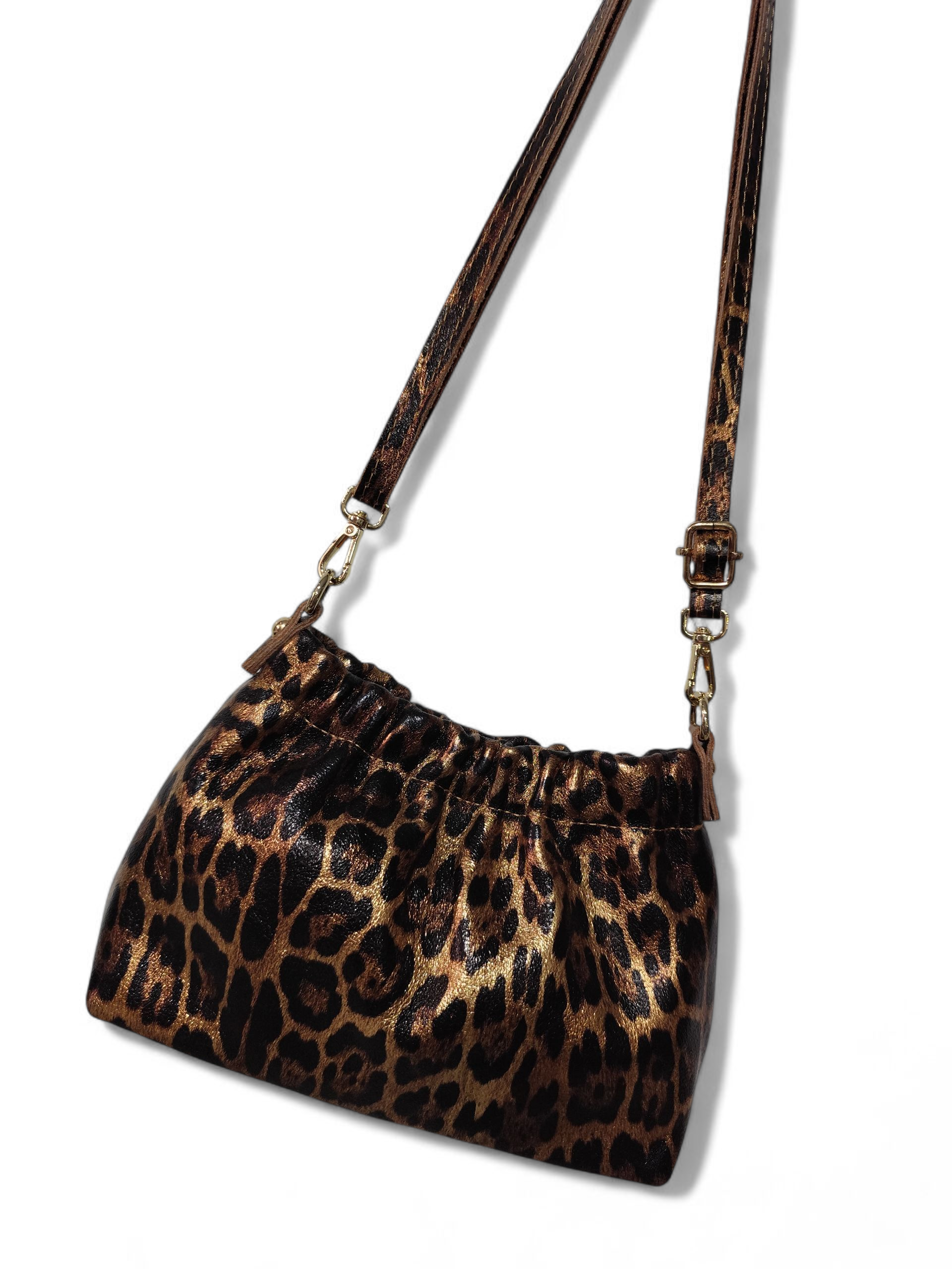 pochette cuir irisé bandoulière femme