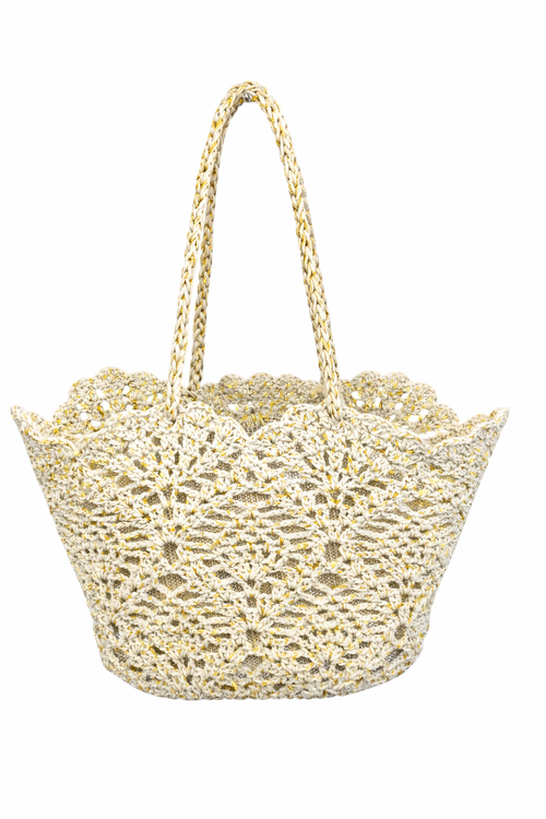 panier doré femme grand sac cabas été bohème