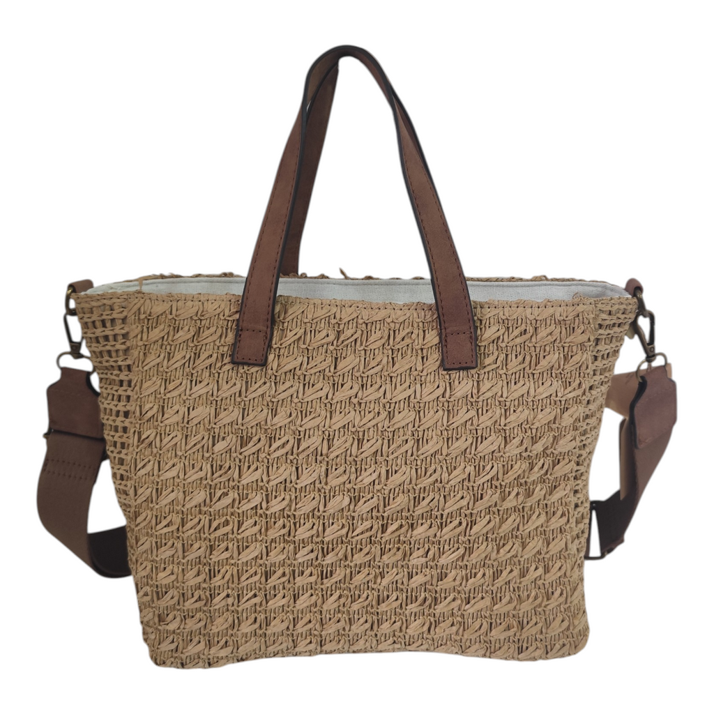 Sac cabas paille Biarritz bandoulière