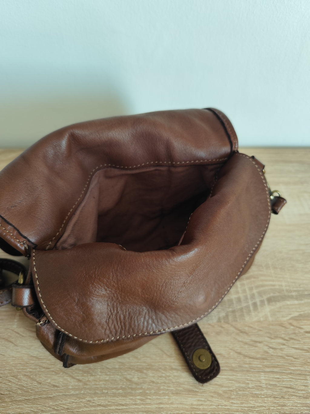 Sac bandoulière femme Pise en cuir véritable italien vintage – Verapelle 25 × 18 × 5,5 cm
