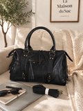 Sac de cours et de week-end Cortina noir avec bandoulière amovible, grande capacité 42 × 30 × 14 cm.