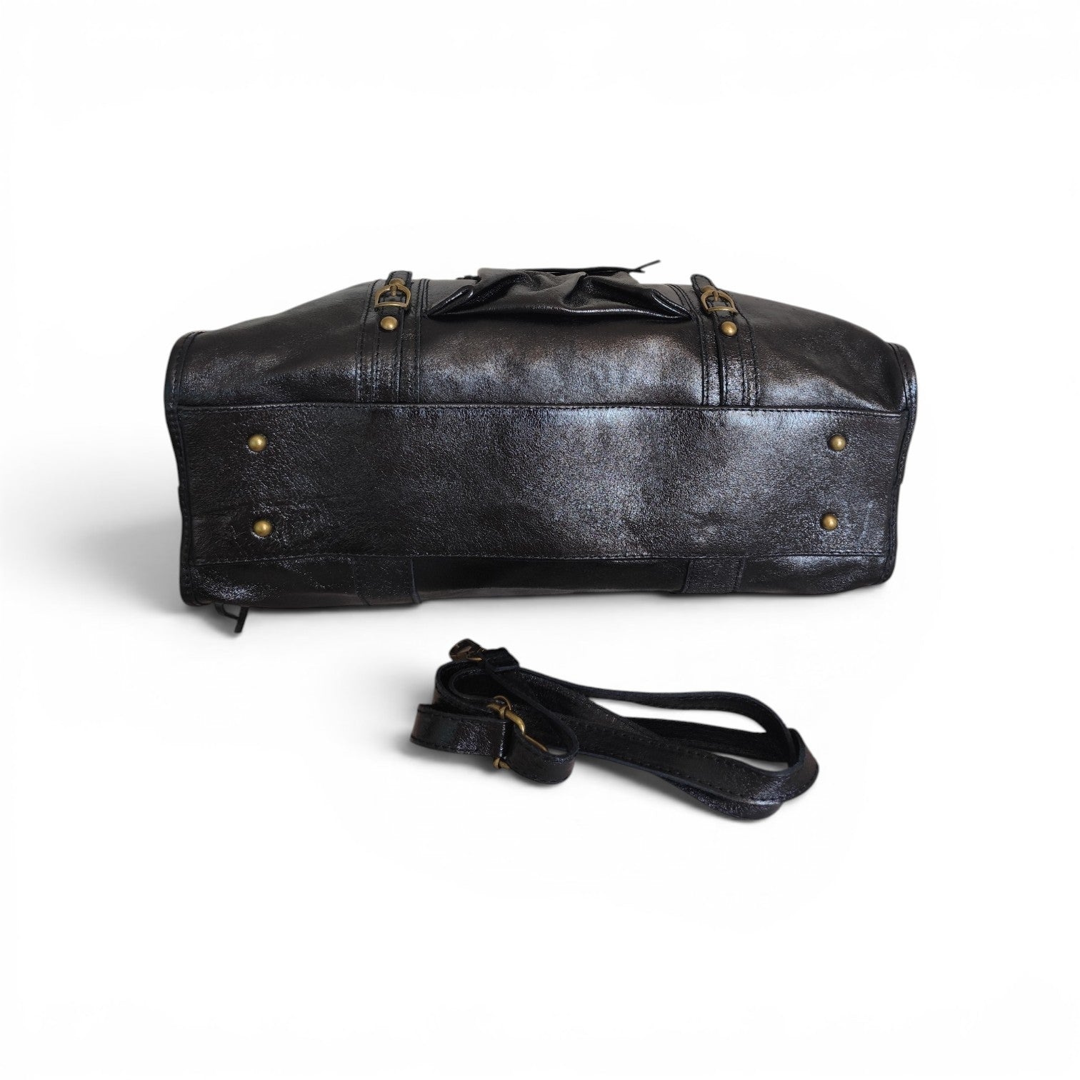 Sac de cours femme grand format A4 avec bandoulière amovible, fermeture zippée, poche avant zippée, style urbain chic, idéal pour le travail, les études et un usage quotidien.