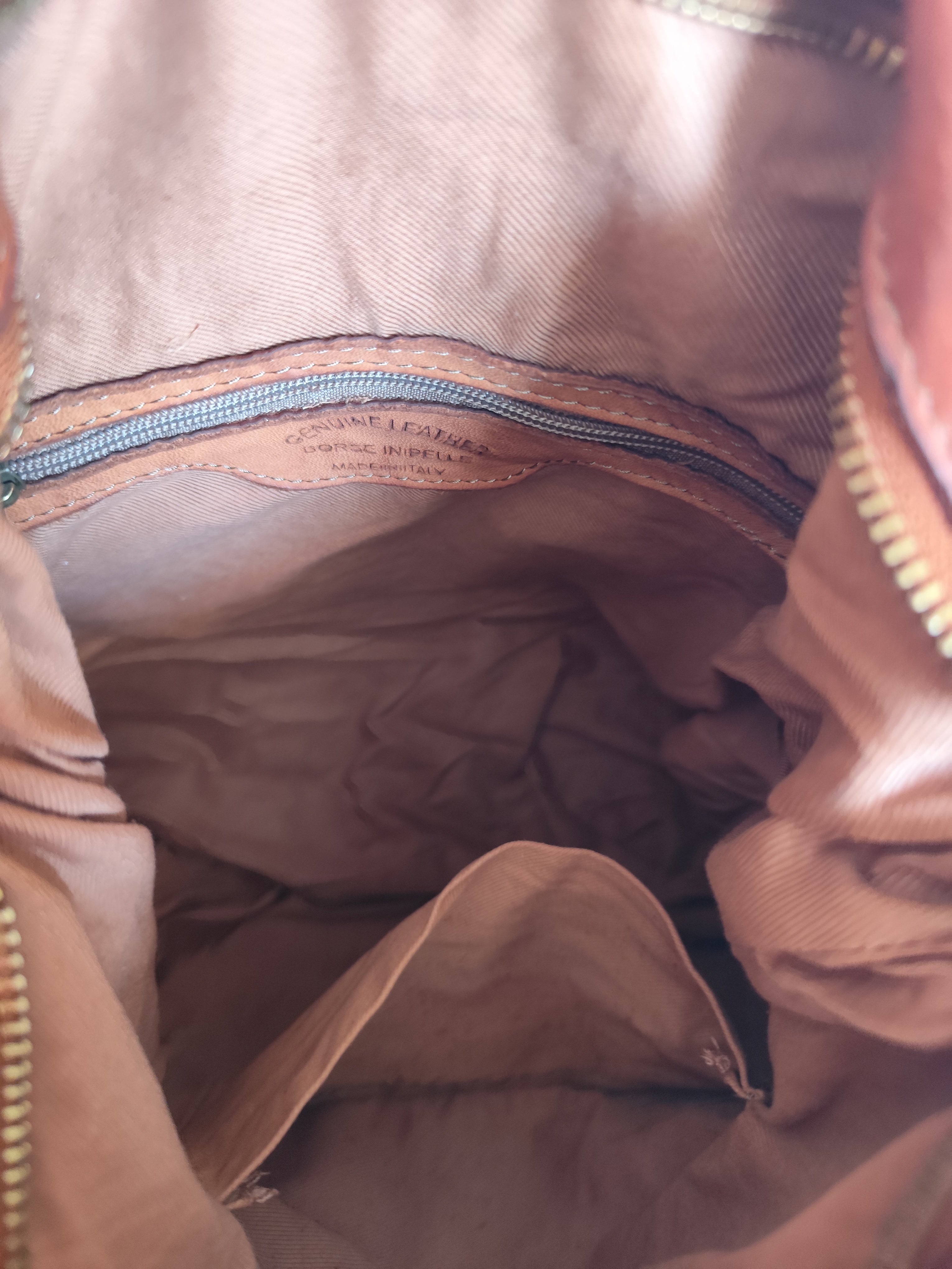 Sac bandoulière en cuir vintage camel – Grand sac besace femme en cuir véritable 30x33x13 cm