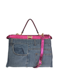 sac jeans et cuir femme
