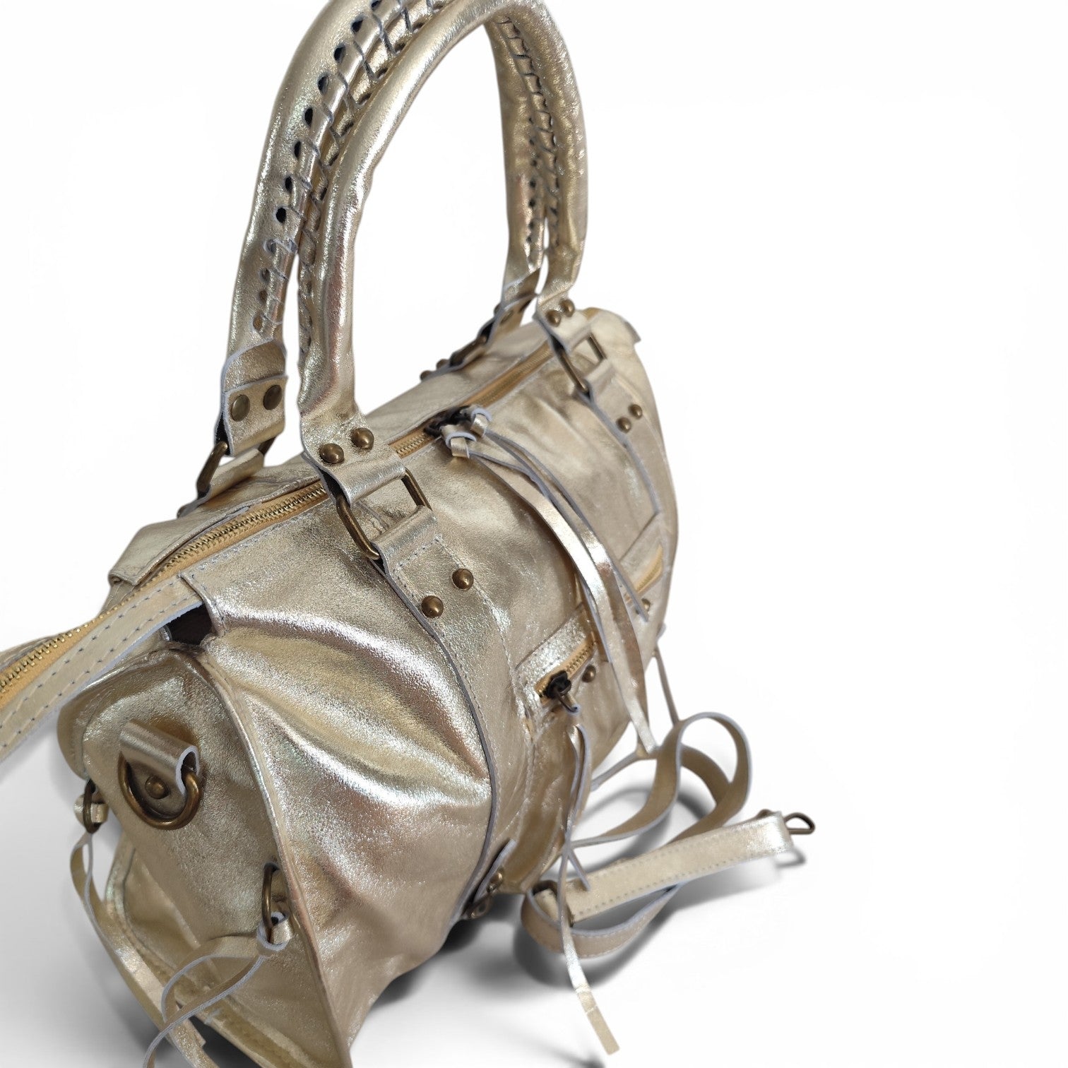Sac de cours Ravenne en cuir 100 % italien – Grand sac A4 femme avec bandoulière – 44 × 30 × 15 cm