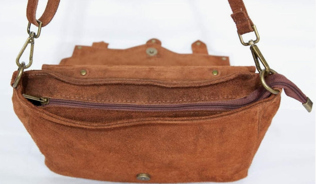 Sac bandoulière cuir femme SIENNE – Sac à main élégant cuir marron