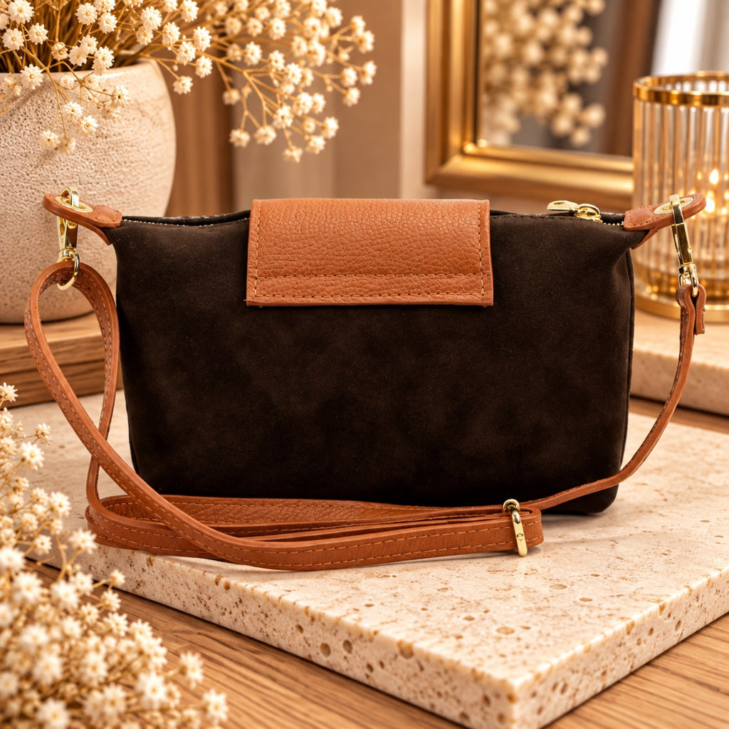 Sac METZ femme en cuir daim nubuck vue arrière